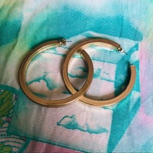 Free People Chunky Gold Color Hoops